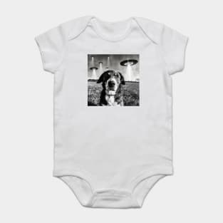 Dog Selfie With Aliens UFO Baby Bodysuit